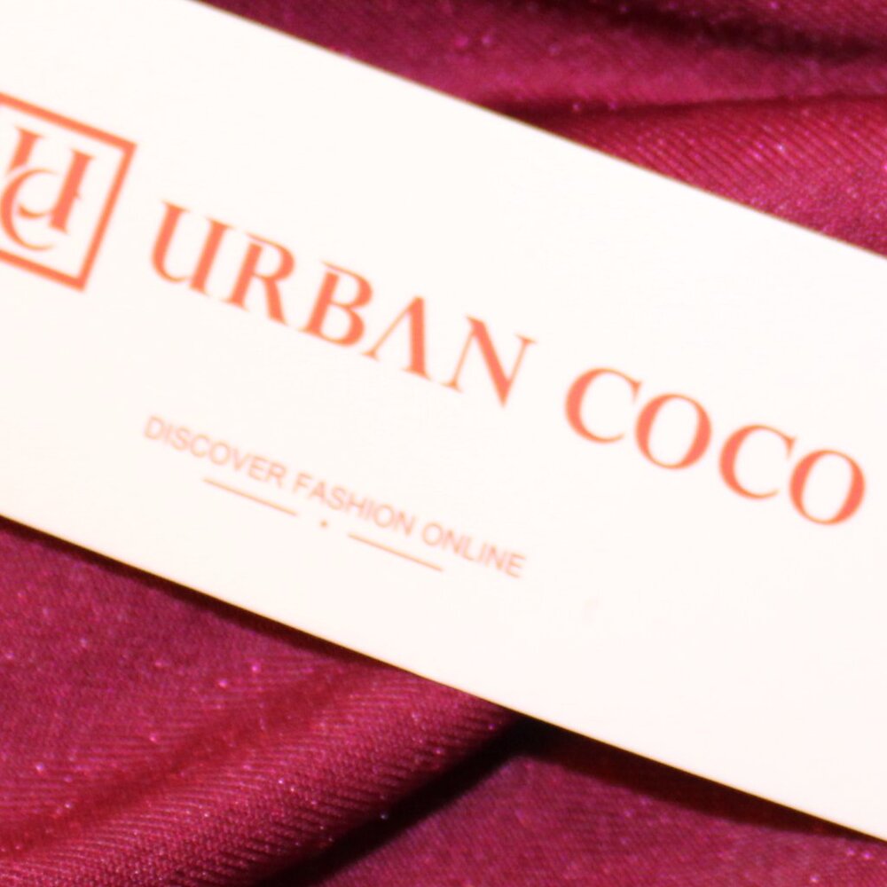 Urban CoCo Long Sleeve V-Neck Red Crush Velvet Size L - Picture 10 of 12